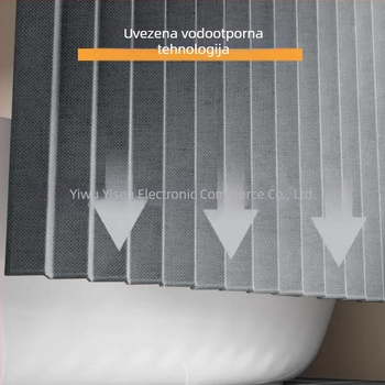 Sklopiva magnetska zavjesa za tuš za odvajanje suhe i mokre, bez bušenja, vodootporna, otporna na plijesan, imitacija lana