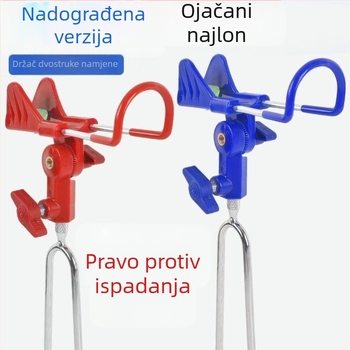 Držač za ribolovnu štap s temeljem za tlo, višestruka rotacija, univerzalni držač za dugačke štapove za morski i obalni ribolov