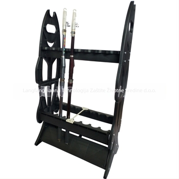 Stalak za štapove za ribolov u obliku ribe, plastična konstrukcija, KESAIKE, za izlaganje i pohranjivanje štapova