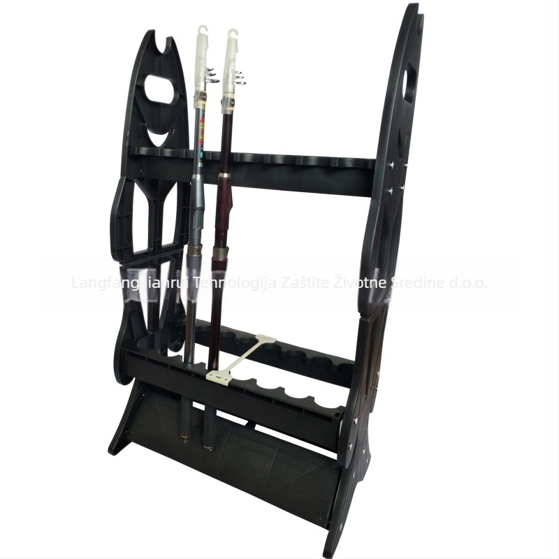 Stalak za štapove za ribolov u obliku ribe, plastična konstrukcija, KESAIKE, za izlaganje i pohranjivanje štapova