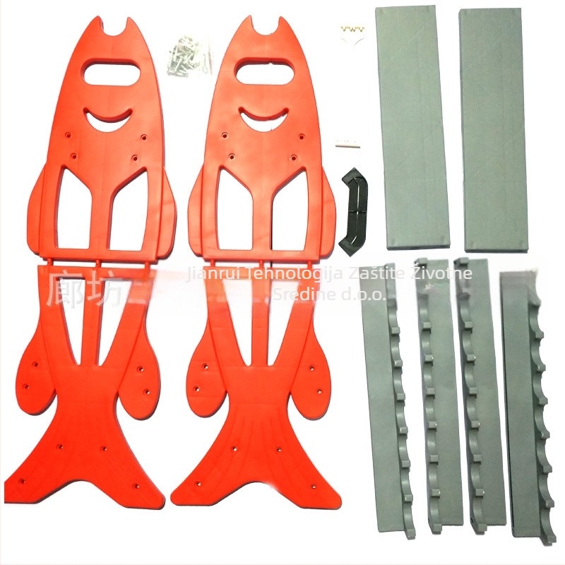 Stalak za štapove za ribolov u obliku ribe, plastična konstrukcija, KESAIKE, za izlaganje i pohranjivanje štapova