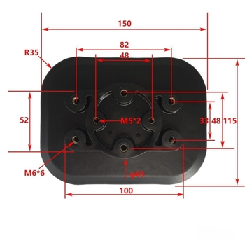 PVC osnovna ploča s višestrukim otvorima za napuhivne brodove — nosač za štap za ribolov