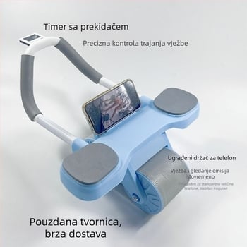 Kangzhimei sklopivi valjak za trbuh – dvokotačni dizajn za početnike, 1,65 kg, kućni trening jezgre
