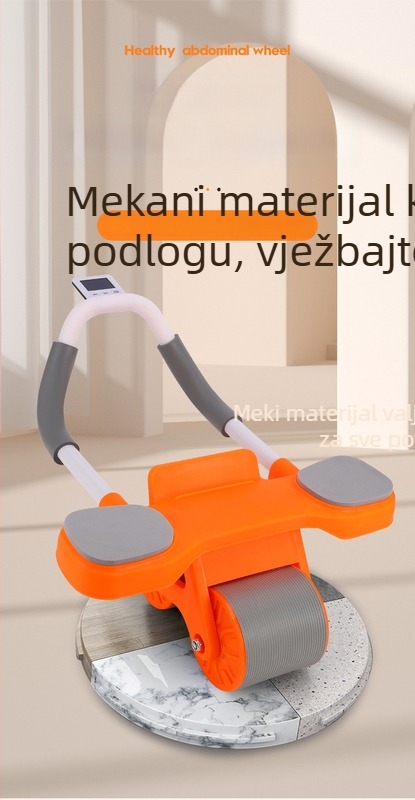 Kangzhimei sklopivi valjak za trbuh – dvokotačni dizajn za početnike, 1,65 kg, kućni trening jezgre