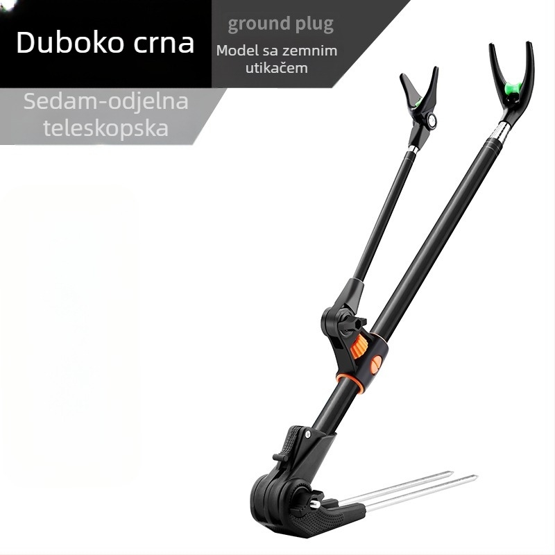 Stojak za štapove od nehrđajućeg čelika, podni držač štapova, sklopivi višefunkcionalni nosač s višesmjernom rotacijom