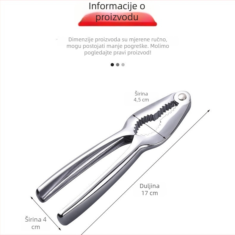 Klešta za orahe CRAZY KITCHEN — cinkova legura; mogućnost tiskanja logotipa; lansirano u proljeće 2017.; mogućnost prilagođavanja