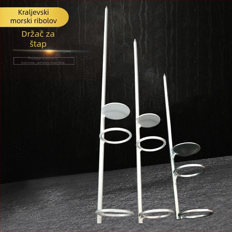 Metalni držač štapa za ugradnju u zemlju; Materijal: Metal; Tip: Ugradnja u zemlju; Rotacija: Ne; Sklapanje: Ne