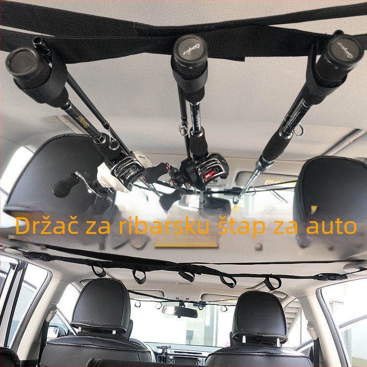 Independent najlonski držač za štap za automobil – prijenosni, s remenom za pričvršćivanje