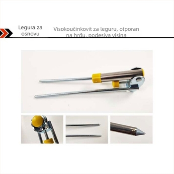 Nerđajući čelični držač za ribolovne štapove, višesmjerno okretanje, sklopiv, teleskop, dvostruka namjena (Materijal: Nerđajući čelik; Višesmjerna rotacija; Sklopiv; Teleskop; Dvostruka namjena)