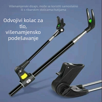Nehrđajući čelični nosač za štap za pecanje, odvojivi držač dugog štapa i držač stolice za pecanje