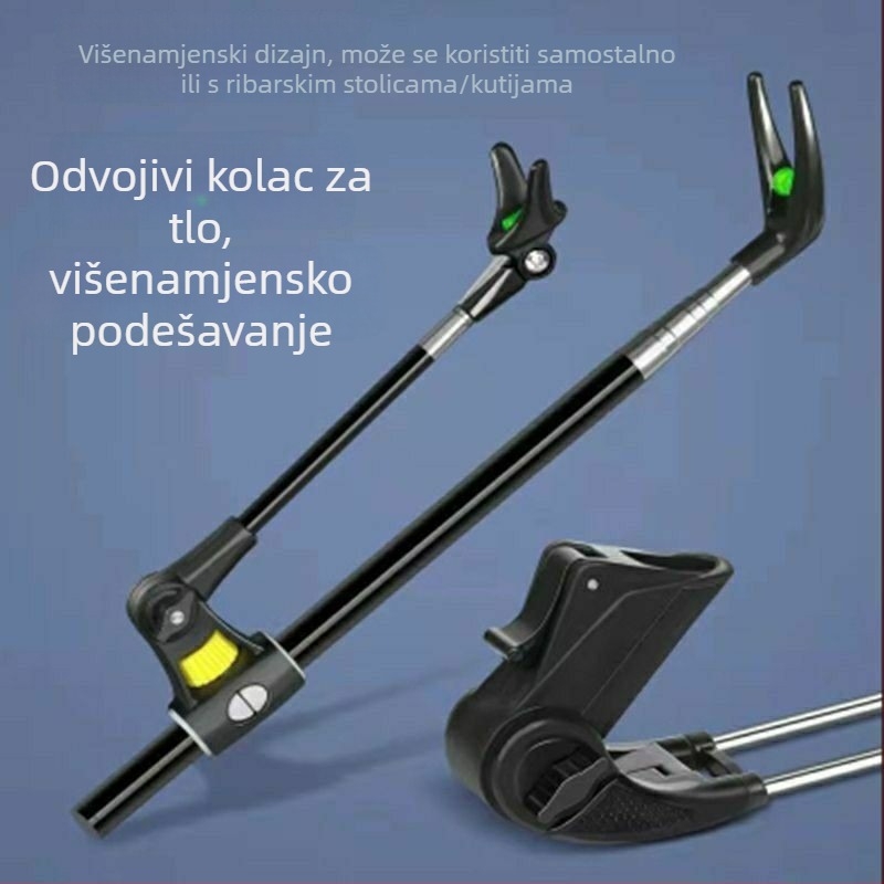 Nehrđajući čelični nosač za štap za pecanje, odvojivi držač dugog štapa i držač stolice za pecanje