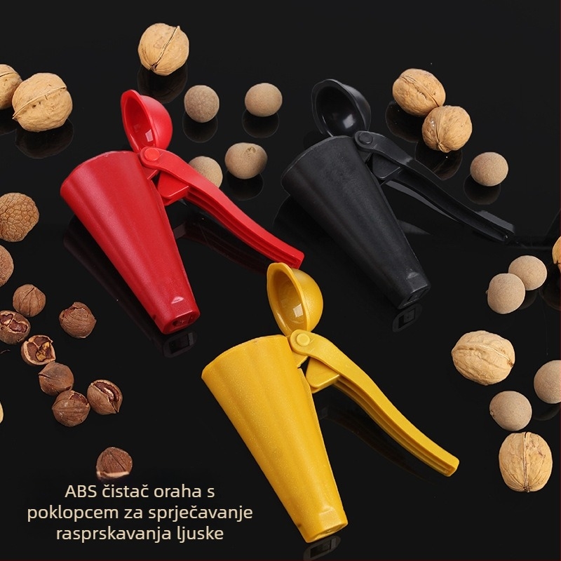 Višenamjenski alat za otvaranje orašastih plodova — klip i lijevak za orahe i lješnjake; tvrda ABS+PP plastika; prilagodljiva obrada; tiskano logo