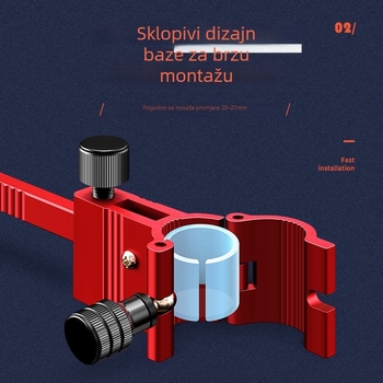 Držač za štapove za ribolov – zadnje vješanje, aluminijska legura, višesmjerna rotacija, sklopiv