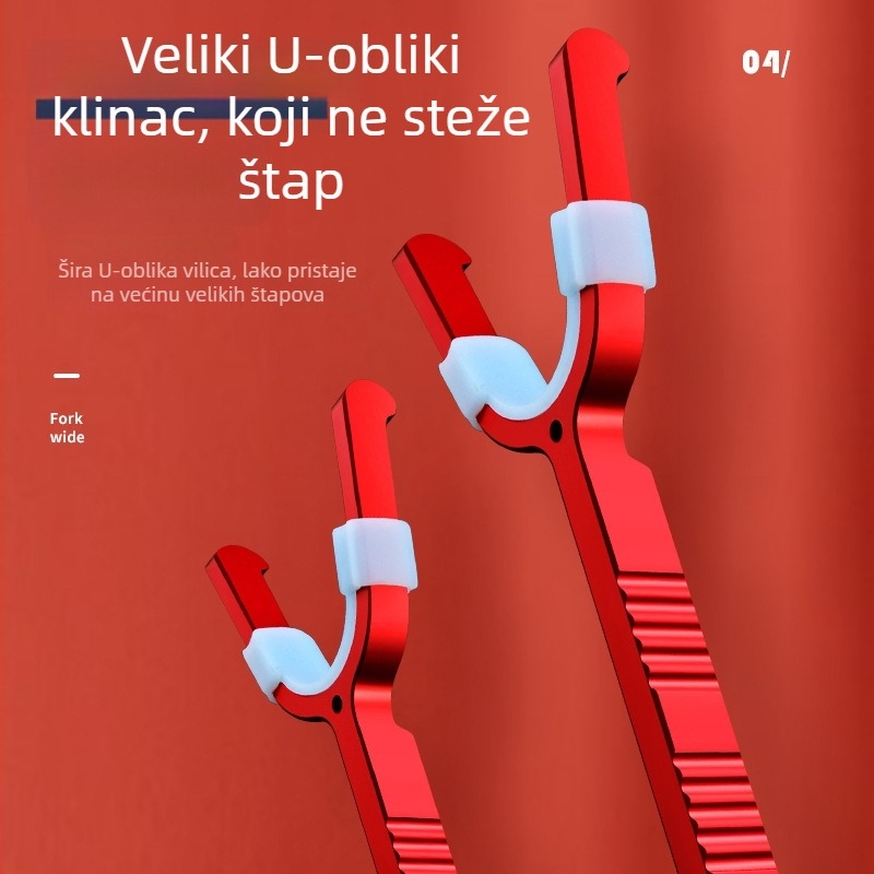 Držač za štapove za ribolov – zadnje vješanje, aluminijska legura, višesmjerna rotacija, sklopiv