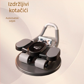 Abdominalni kotač s automatskim povratkom, četverokotač fitness roller za muškarce i žene, nije sklopiv, 1,8 kg, za ured i kuću