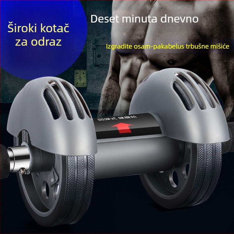 Kotač za trbuh s dvostrukim kotačem i automatskim vraćanjem – ne sklopiv, težina 1 kg