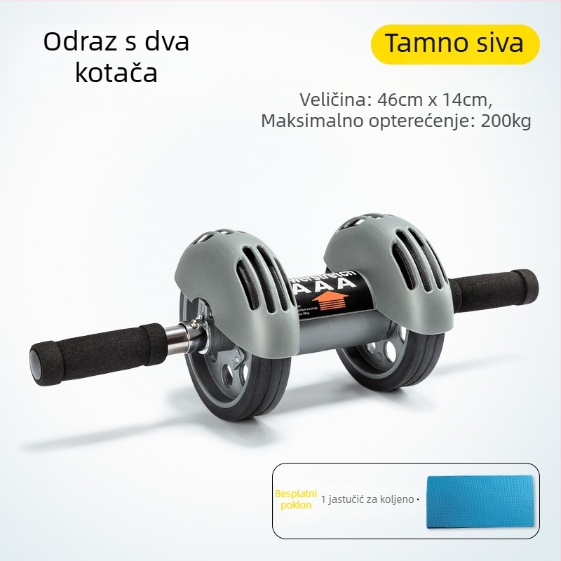 Kotač za trbuh s dvostrukim kotačem i automatskim vraćanjem – ne sklopiv, težina 1 kg