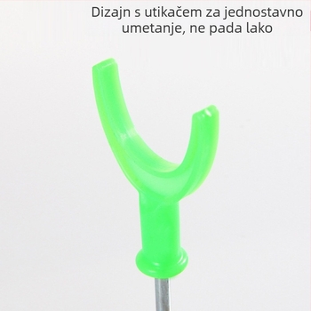 Sklopivi metalni držač za štap za ledeni ribolov, dvostruka glava, podni stativ