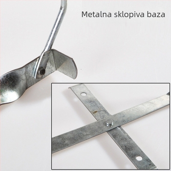 Sklopivi metalni držač za štap za ledeni ribolov, dvostruka glava, podni stativ