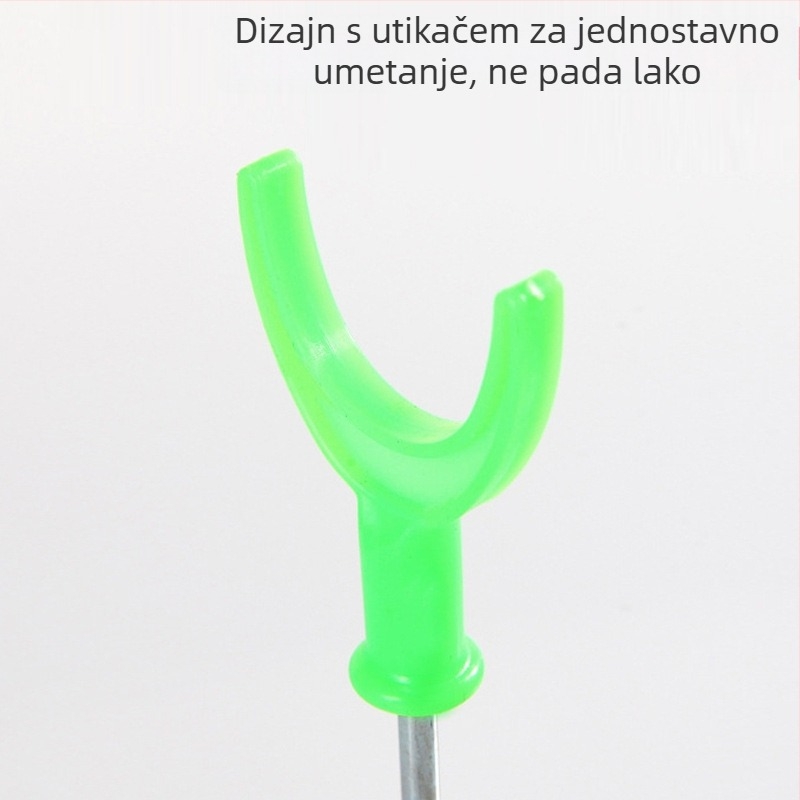 Sklopivi metalni držač za štap za ledeni ribolov, dvostruka glava, podni stativ