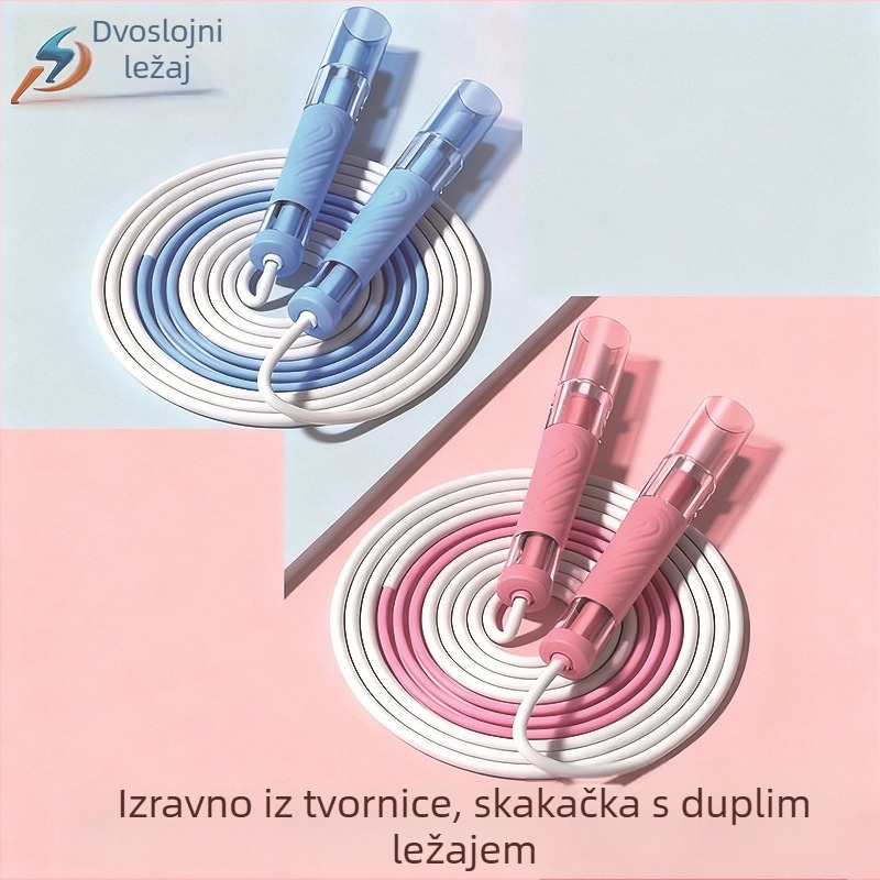 Skakačko uže s prozirnom ručkom, dvostruko ležaje, ABS, 3.0