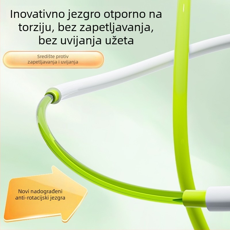 Skakačko uže s prozirnom ručkom, dvostruko ležaje, ABS, 3.0