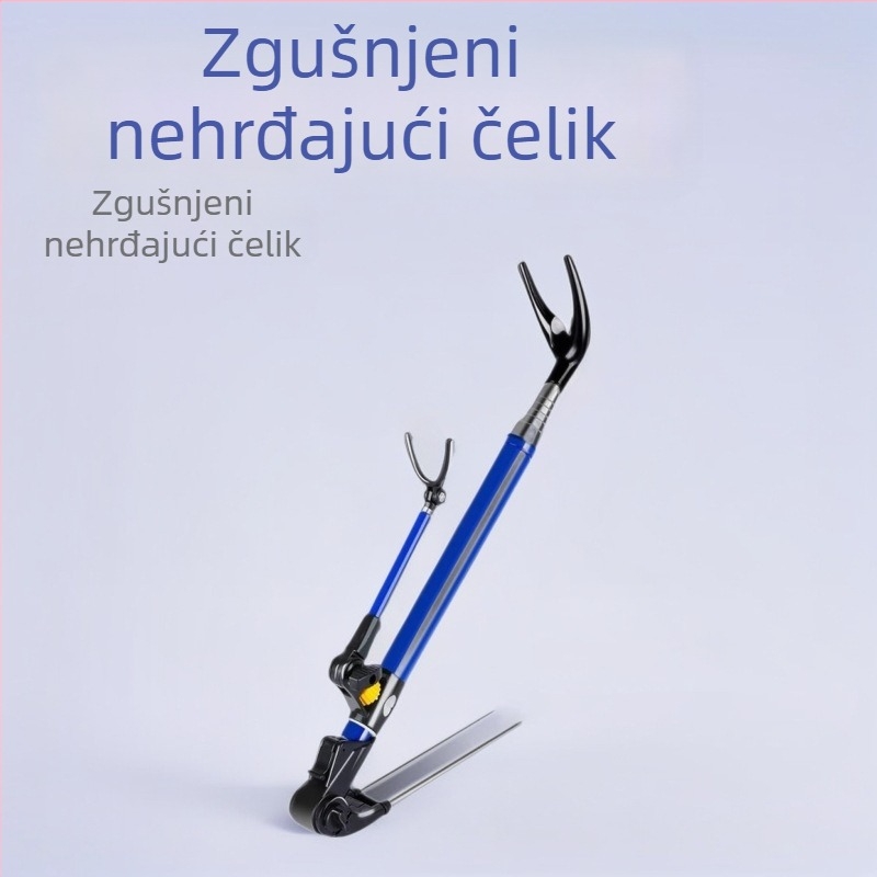 Držač štapa za ribolov od nehrđajućeg čelika, sklopiva podloga u zemlju, višesmjerna rotacija