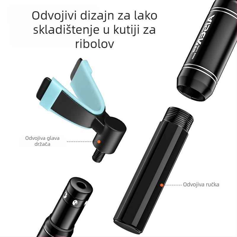 Black King Kong karbonski držač štapa za pecanje, kratko spoj, 2,1 m, ultralagan i čvrst, nosači za kutiju za pribor i ribarsku stolicu