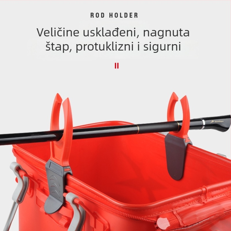 Keith držač štapova za ribolov – elastična guma + ABS, set od 2 komada