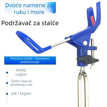 Držač za štapove – nehrđajući čelik, univerzalni nosač, ugradnja u tlo, višenamjenski stalak za morski i ručni štap