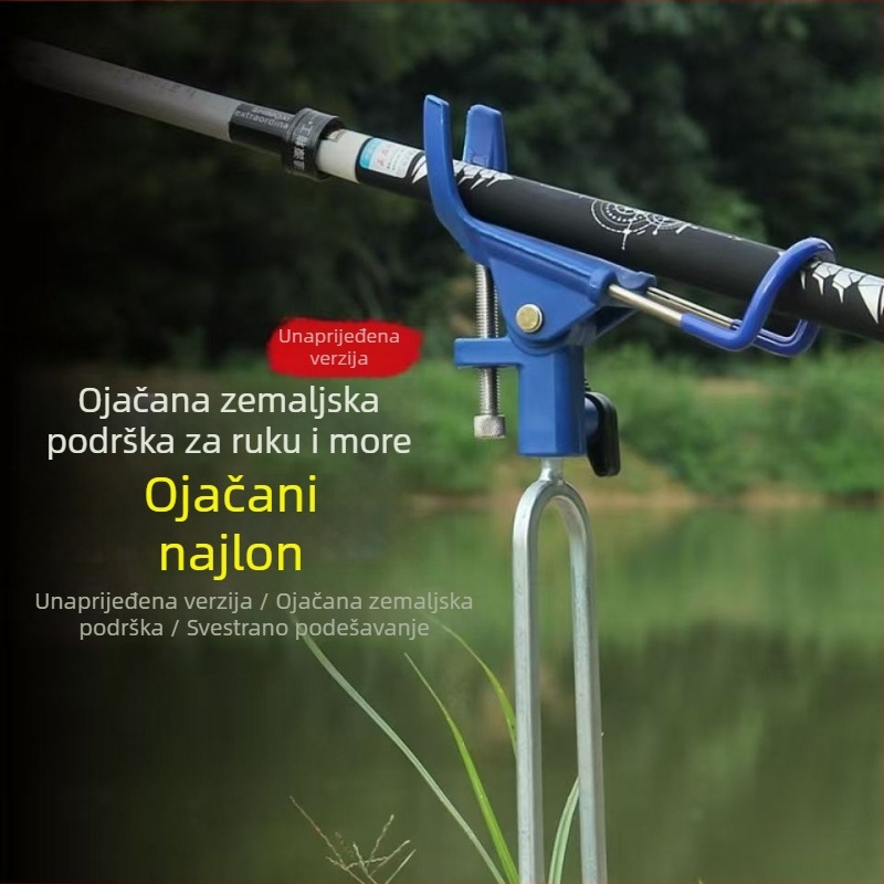 Držač za štapove – nehrđajući čelik, univerzalni nosač, ugradnja u tlo, višenamjenski stalak za morski i ručni štap