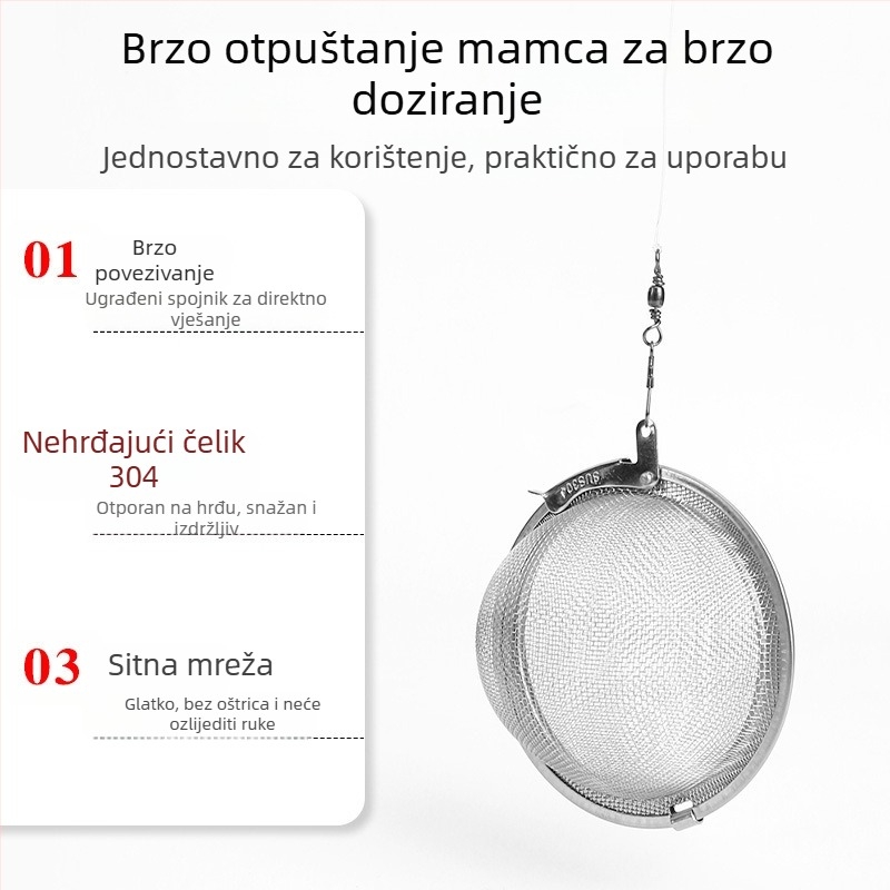 Kavez od nehrđajućeg čelika za mamce za ribolov – novi tip, dugi domet i potapajući rig