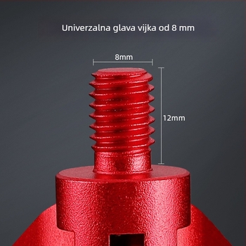 Univerzalna glava nosača od aluminijskog legura s automatskim vraćanjem, višedirekcijska rotacija, sklopiva; kompatibilna s prednjom vilicom i nosačem
