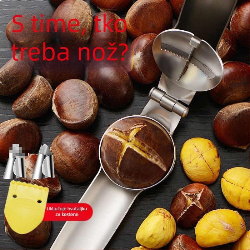 Križni otvor za kestenje, 304 nehrđajući čelik, staro-retro stil, predstavljen 2019.