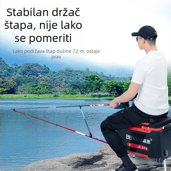 Benno Fortress karbonski držač za štapove — ultra lagan, višestruka rotacija, nije sklopiv, karbonska konstrukcija, Fortress tip platforme