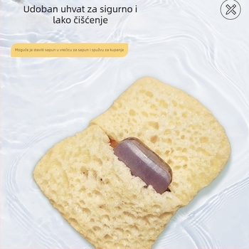 Kupaonska spužva s pjenastom mrežom za sapun, svilena cvjetna tekstura, za odrasle, Yue He
