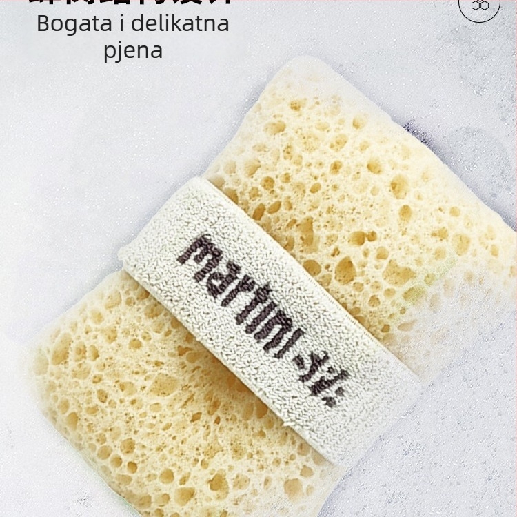 Kupaonska spužva s pjenastom mrežom za sapun, svilena cvjetna tekstura, za odrasle, Yue He
