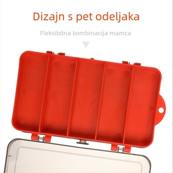 Dvostruka kutija za mamce za ribolov s mekanim mamcima Minnow i skladište za udice s olovnom glavom – Record Work, plastika
