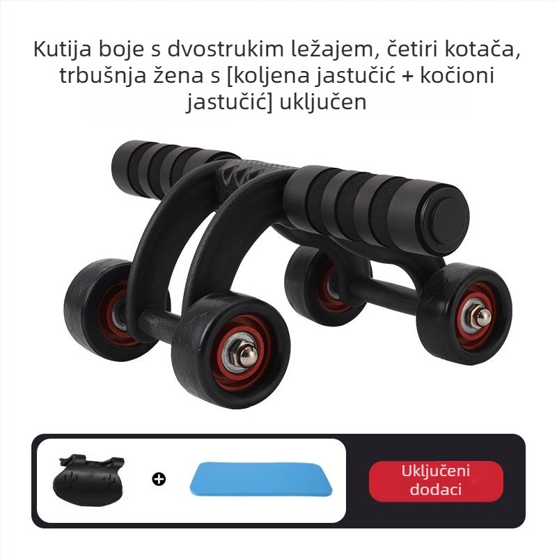 Četverokolesni trbušni valjak MTW-1, 1,1 kg, nije sklopiv, za ured, dom i vanjsku upotrebu