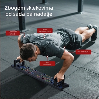 Stalak za sklek – sklopiva fitness ploča, marka Strong, za ured, vanjske i kućne uporabe