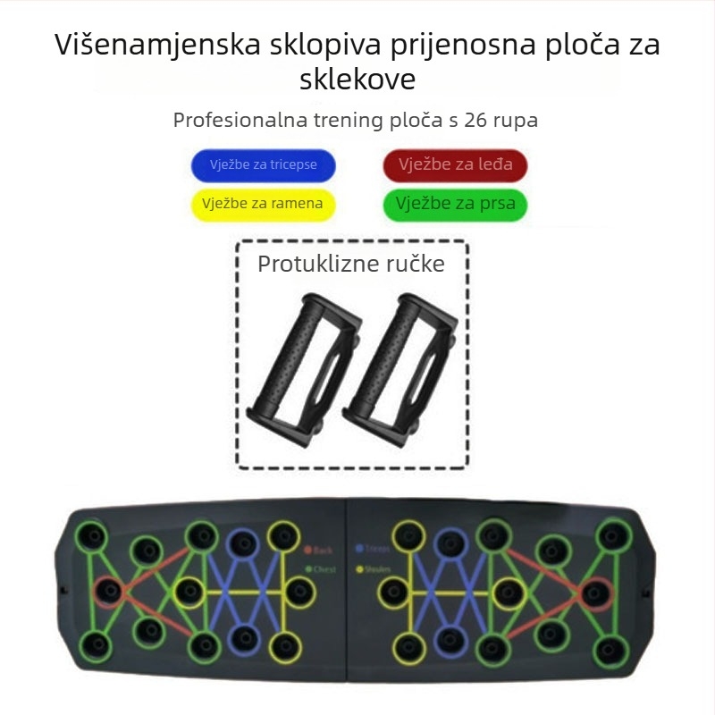 Stalak za sklek – sklopiva fitness ploča, marka Strong, za ured, vanjske i kućne uporabe