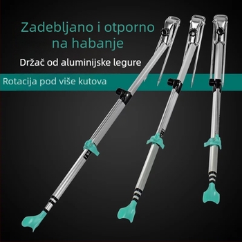 Wanghai trokutasti držač za ribolov, podesivi 1.5–2.1 m, aluminijska legura, sklopivi stalak