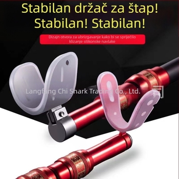 Aluminijska legura glava za držač štapa, prilagodljivi držač za natjecateljske štapove, svjetleća u mraku 8 mm sučelje, rog glava