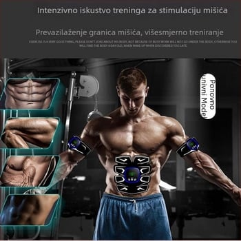 Punijivi patch za trbušne mišiće s zaslonom, pametni trener za trbuh, prijenosni pametni patch za muškarce i žene, sklopivi, model JDK-801; dimenzije 22.5 × 20.5 × 3.8 cm; težina 0.27 kg