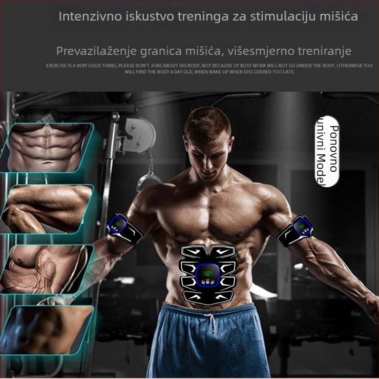 Punijivi patch za trbušne mišiće s zaslonom, pametni trener za trbuh, prijenosni pametni patch za muškarce i žene, sklopivi, model JDK-801; dimenzije 22.5 × 20.5 × 3.8 cm; težina 0.27 kg