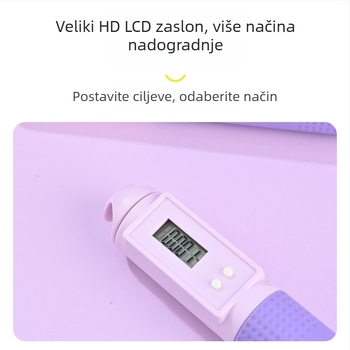 Pametno brojanje preskakala užeta za odrasle, PVC + čelična žica, dvostruka upotreba, kućni fitness