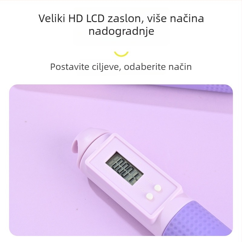 Pametno brojanje preskakala užeta za odrasle, PVC + čelična žica, dvostruka upotreba, kućni fitness