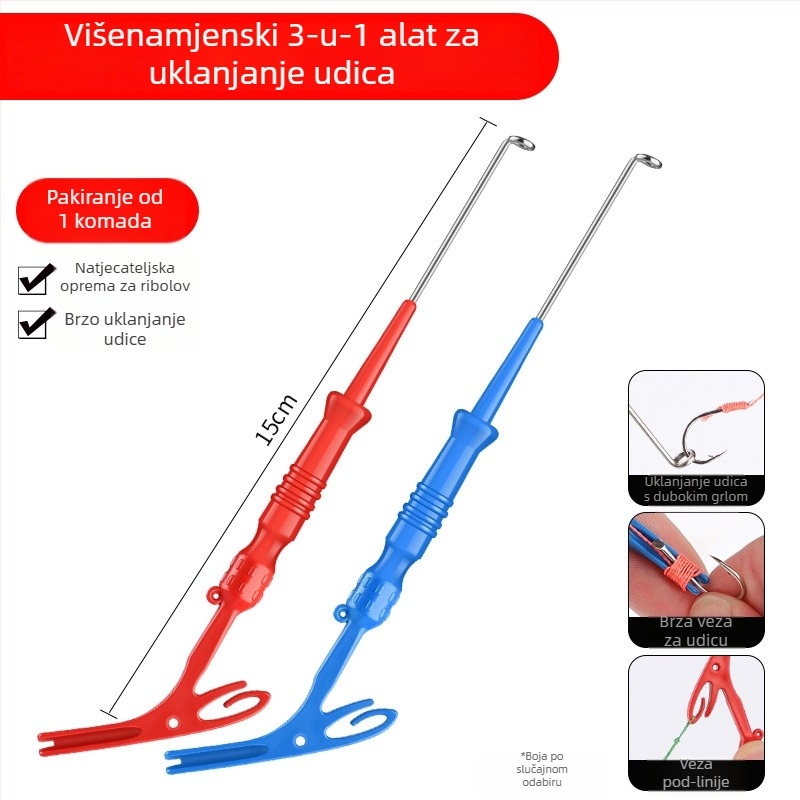Giant fin king trofunkcionalni ribolovni alat: hvatač kuka, odvijač kuka i čvorovač linije (ručno)