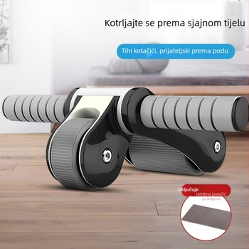 Sklopivi kolut za trbušnjake s dvostrukim ležajevima – tiha kućna fitness oprema (Model 001, 1,3 kg)