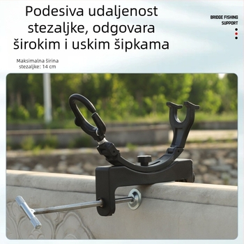 Višenamjenski držač štapova s klipom za mostove, ograde broda i splavove štapove